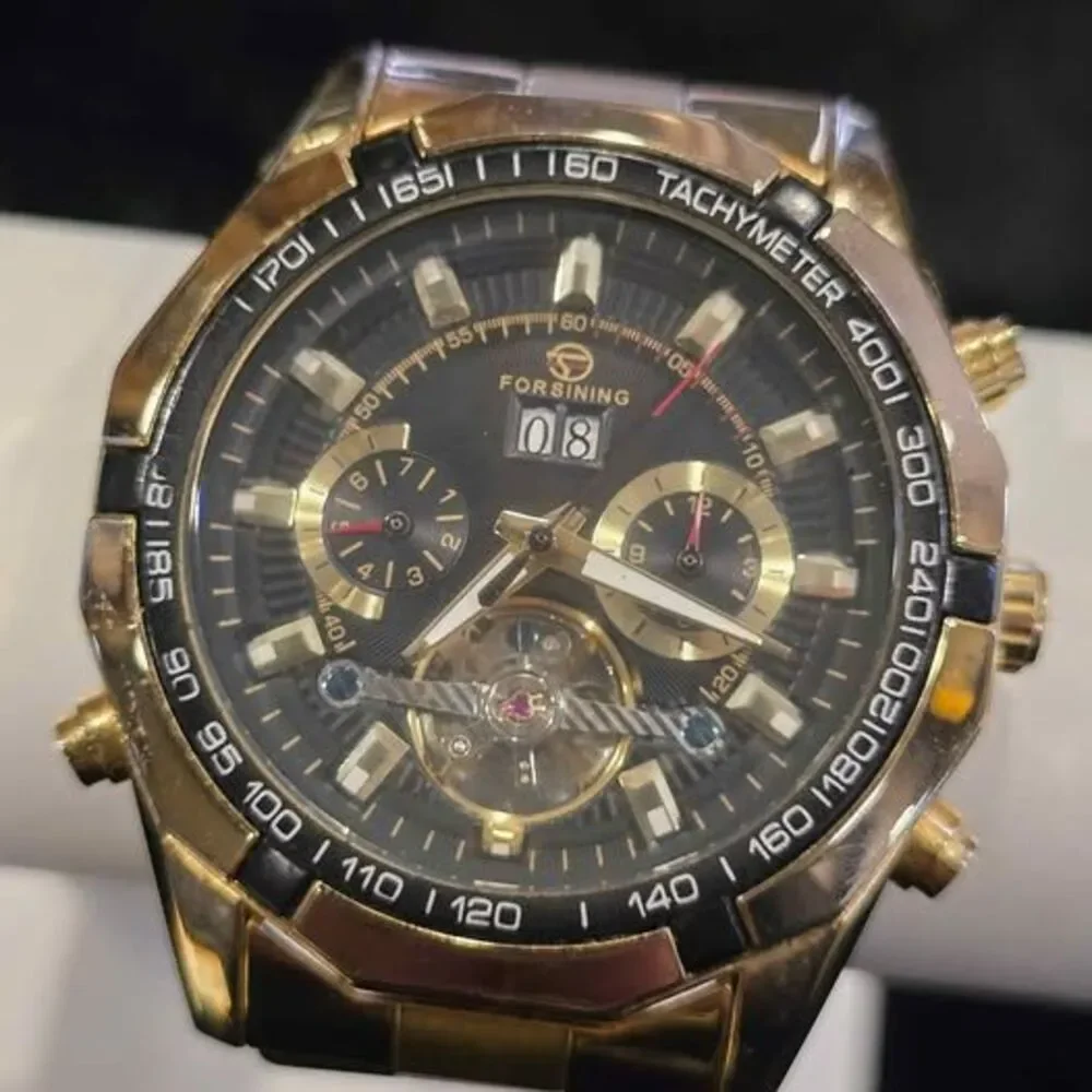 Forsining Gold-Tone Automatic Watch
